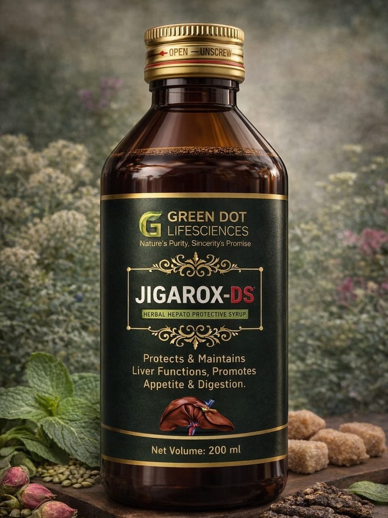 Jigarox-DS Herbal Hepato Protective Syrup · Green Dot Lifesciences